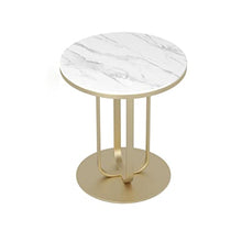 NRFJFOP Sofa Side Table Small Coffee Rock Slab Round Living Room Sideboard Household