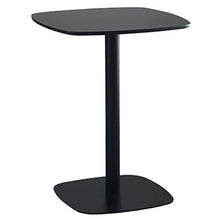 Classic Bistro Pub Furniture- Metal Cocktail Bistro Table, Indoor/Outdoor Restaurant Pub End Side Table, Square Corner Sofa Coffee Table for Living Room, Balcony, Patio, Artificial Board ( Color : Bla