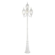 Livex Outdoor Post Light with Clear Beveled Glass Shades Black