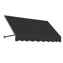 Awntech 7' Dallas Retro (88.5"-16"-30") Straight Slope Fixed Awning with Anodized Arms, Black