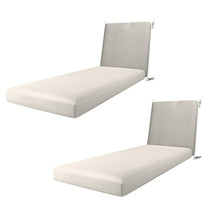 California Umbrella Chaise Lounge Cushion Set of 2, 24x78 White