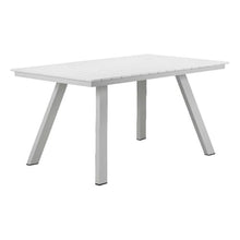 Pangea Home Jack 30x59 Modern Aluminum Table in White Finish