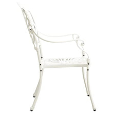 HEFZGDB 5 Piece Bistro Set Cast Aluminum White Outdoor Table and Chairs Outdoor Patio Furniture Set Balcony Furniture Great for porches, lawns and patios.