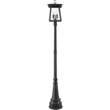 Z-Lite Rainer 5 Light 110" Tall Post Light Black