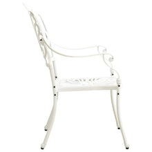 KDVXBCQJH 5 Piece Outdoor Bistro Set White Cast Aluminum Dining Furniture
