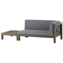 Outdoor Corner Loveseat Set with Coffee Table for Patio and Backyard Use