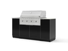 NewAge Products Classic Series 5PC Aluminum Black Modular Outdoor Kitchen Grill Island with 40" Performance Grill NG - 24"D x 72"W x 57.15"H