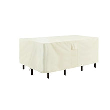 CHYLMAPHEN 420D Heavy Duty Outdoor Garden Furniture Cover for Sofa Waterproof Wind-Proof Couch Cover for Patio Sofas(Beige,270x180x89cm)