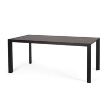 SRECELL Outdoor Rectangle Dining Table, Modern Aluminum Patio Table with Slat Top Design, 70 Inch Backyard Dining Furniture for Garden, Deck, Porch and Outdoor Entertaining