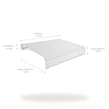 Awntech 12' Maui Right Motor (12' x 10') Retractable Patio Awning, White