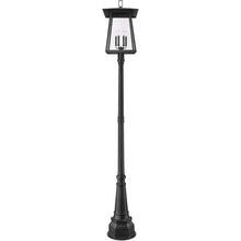 Z-Lite Rainer 6 Light 114" Tall Post Light Black