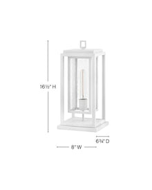 Hinkley Republic Medium 12V Outdoor Pier Mount Lantern, Textured White