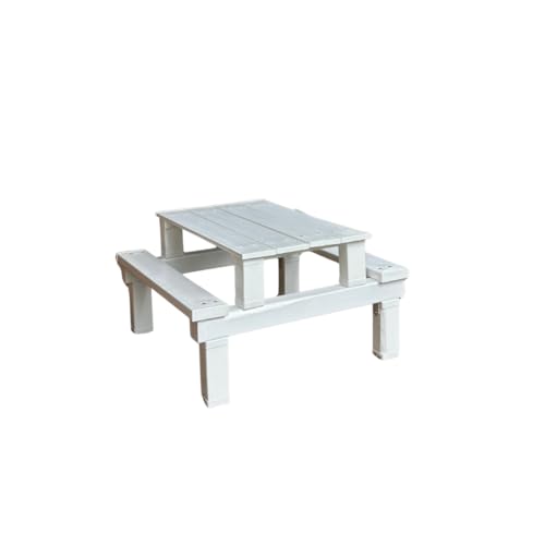 KIDWISE Outdoors Congo Kids Picnic Table, 48L x 39W x 22H inches, Crisp/Warm, Woodguard Polymer-Coated Lumber, Weather-Resistant, Maintenance-Free