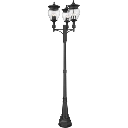 Z-Lite Davina 4 Light 121" Tall Post Light Black