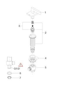 ADA Deck valve, counter-clockwise closing