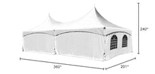 TentandTable 20' x 30' Premium High Peak Frame Tent, White with Sidewalls