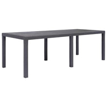 LMTYOENFG 86.6 in Outdoor Garden Table 8 Person Rattan Look Plastic Brown