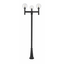 Z-Lite Laurent Outdoor Post Light 3-Light 180W Black