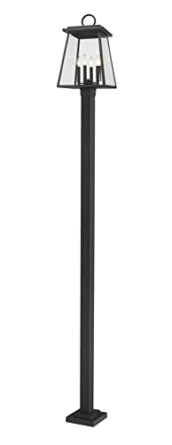 Z-Lite Broughton Outdoor Post Light 4-Light 240W Black