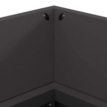 Outdoor Fire Pit Rectangular Metal Fireplace with Integrated Storage Space 62.99 x 17.72 x 13.78 Inch Black Steel Patio Heater for Backyard Garden