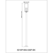 Z-Lite 5018PHBS-536P-BK Nova - 4 Light Outdoor Post Mount-120.75 Inch Tall and 10.5 Inch Wide