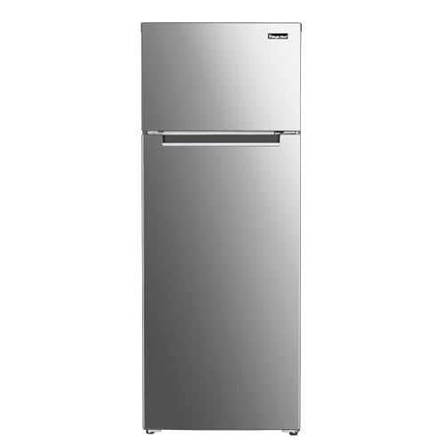 7.3 CU. FT. 2-Door MINI Fridge in Platinum Steel with Freezer