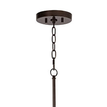 Interweave Patina Ava 6-Light Bronze Pendant Chandelier with Print Shade