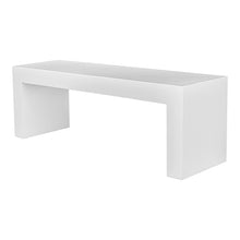 Moe's Home Collection Lazarus Outdoor Bench White Stone Dining Benches