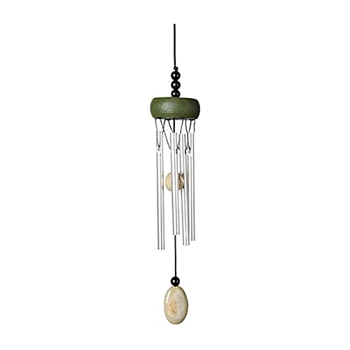 zhanghong 4Pipe Wind Chimes Useful Metal Decoration Ornaments Home Decor Crafts Good Luck Mascot Gift Decorative (Color : Green)