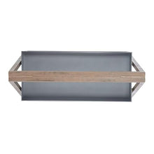 Safavieh Outdoor Collection Danser 2-Tier Shelf Dark Walnut/Grey