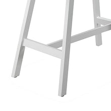 Benjara Keli 43 Inch Bar Table, Classic White Aluminum Frame, Rectanglular Top