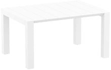 Compamia Vegas 55" Extendable Patio Dining Table in White, Commercial Grade