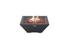AMS 27" Square Concrete Natural Gas Fire Pit Table (Dark Gray, Table only)