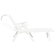 Beach Chair Lounge Chair Cover Sun Lounger Pool Sun Lounger Suitable for Beach Hotel Holiday Folding Sun Lounger Plastic White (White 28.3" x 74.4" x 37.8" (W x D x H))