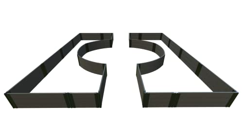Frame It All Weathered Wood Walk-Through Center Circle Raised Garden Bed 14' x 16' x 16.5