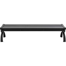 Global Industrial Outdoor 6' Aluminum Park Bench, 68" L x 17" W x 16-1/2"H