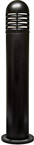 DABMAR LIGHTING D180-B Fiberglass Bollard Open CAGE INCAND 120V, Black