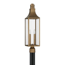 Savoy House 5-225-273 Lancaster Traditional Clear Glass Outdoor Post Lantern, 2-Light 120 Total Watts, 27" H x 7" W, Atlas Bronze