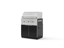 NewAge Products Classic Series 2PC Aluminum Black · Tempered Glass Door Modular Outdoor Kitchen Set with 33" Performance Grill NG - 24"D x 33"W x 48.5"H