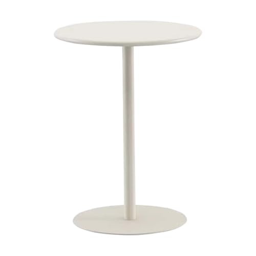 Modern Pub Table Round Small Bar Table for Apartment Balcony Snack Tables for Bedroom Lounge Area Club Patio Office Coffee Shop - White(White,A-70x70x104cm)