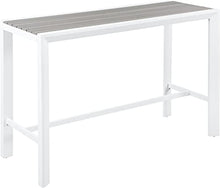 Meridian Furniture 380-T Nizuc Collection Modern | Contemporary Outdoor Patio Bar Table with Durable Aluminum Frame