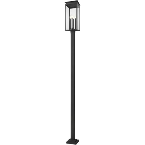 Z-Lite 5018PHBS-536P-BK Nova - 4 Light Outdoor Post Mount-120.75 Inch Tall and 10.5 Inch Wide