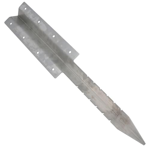 Garden Double Sleeper Straight Support Spike Stake Stainless Steel 670mm 10pc