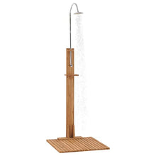 MKLFBY Garden Shower, Teak Hardwood Base Outdoor Shower for Family Members for Travel Parties