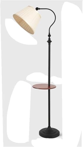 Floor Lamp，Floor Lamp for Living Room， Retro Vertical Table Lamp Sofa Coffee Table with Remote Standing Lamps for Living Room(Black)