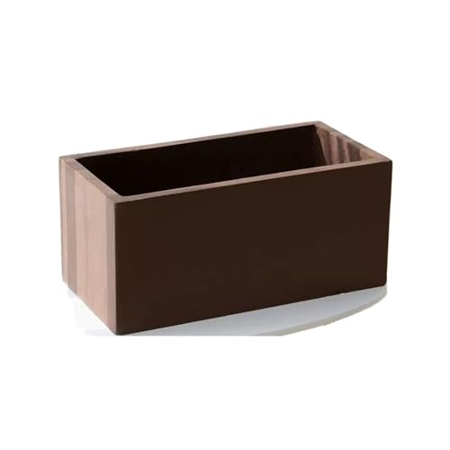 RJYYYDS Flower Pots Plant Pots Rectangular Brown Simple Solid Color Flower Pots Cement Material Outdoor Indoor Flowers Green Plant Cultivation Planters Plant Pots,One Color-Large