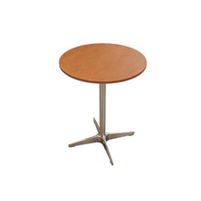 JOSOGO Wood Top Bistro Table, Round/Square with Metal Pedestal Base, Sturdy Space-Saving, Multipurpose Table for Kitchen, Cafe, Balcony Home(D,50cm)