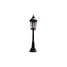PeiyuLight Modern Outdoor Aluminum and Glass Light Pole - Waterproof Decorative Lamp for Garden, Deck, and Patio (Black)