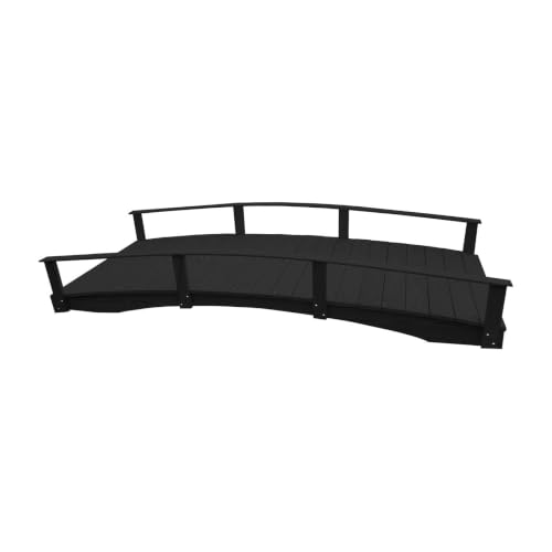Keystone Amish Co. Pressure Treated Pine Japanese Garden Bridge, 4' x 12', Charcoal Stain