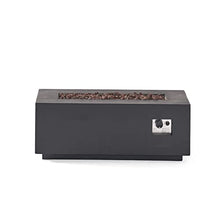 Christopher Knight Home Aidan Outdoor 40,000 BTU Rectangular Fire Pit (No Tank Holder) - Lightweight Concrete - Dark Gray